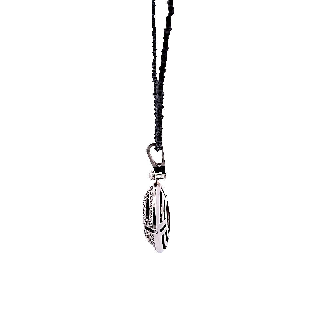 0.80 Carat Round Brilliant H SI2 Diamond Platinum Pendant Necklace