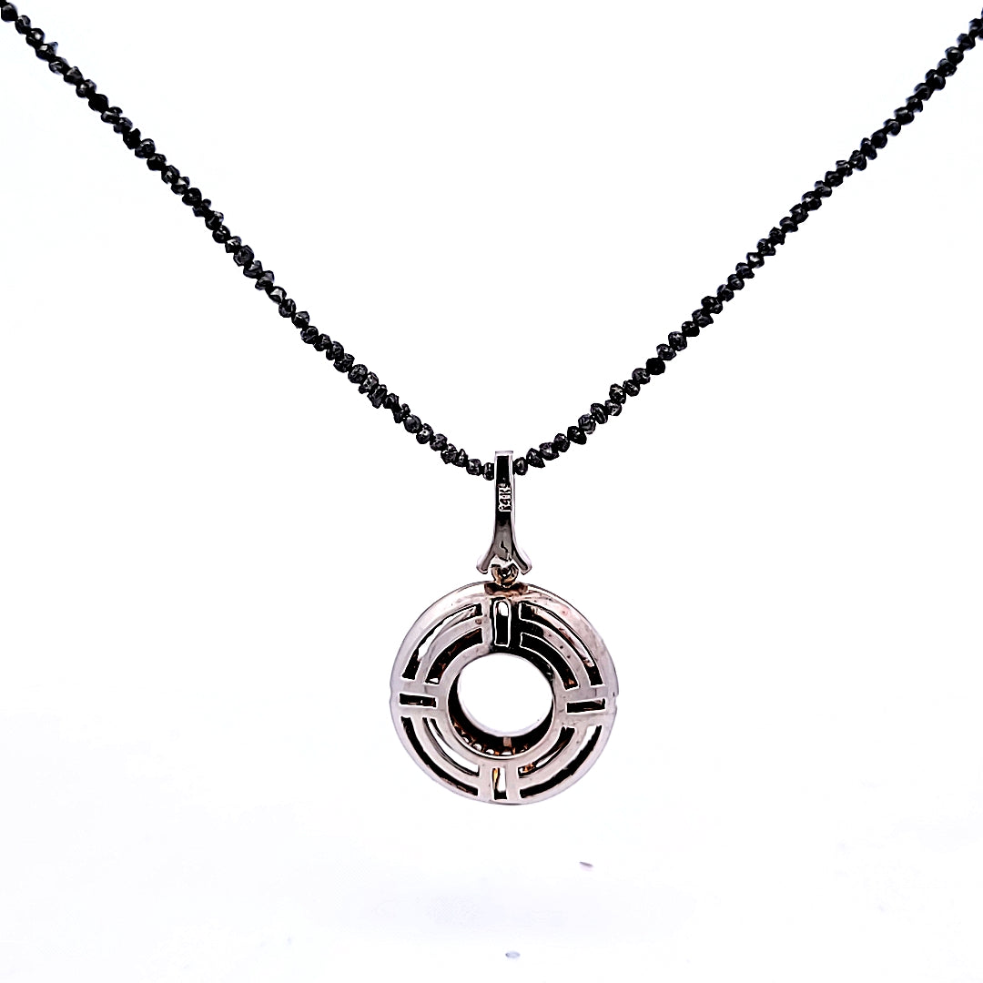0.80 Carat Round Brilliant H SI2 Diamond Platinum Pendant Necklace