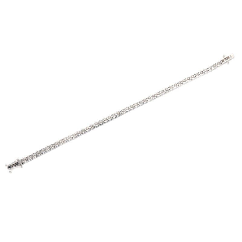 8.97 Carat Round Brilliant Diamond 18 Karat White Gold Tennis Bracelet