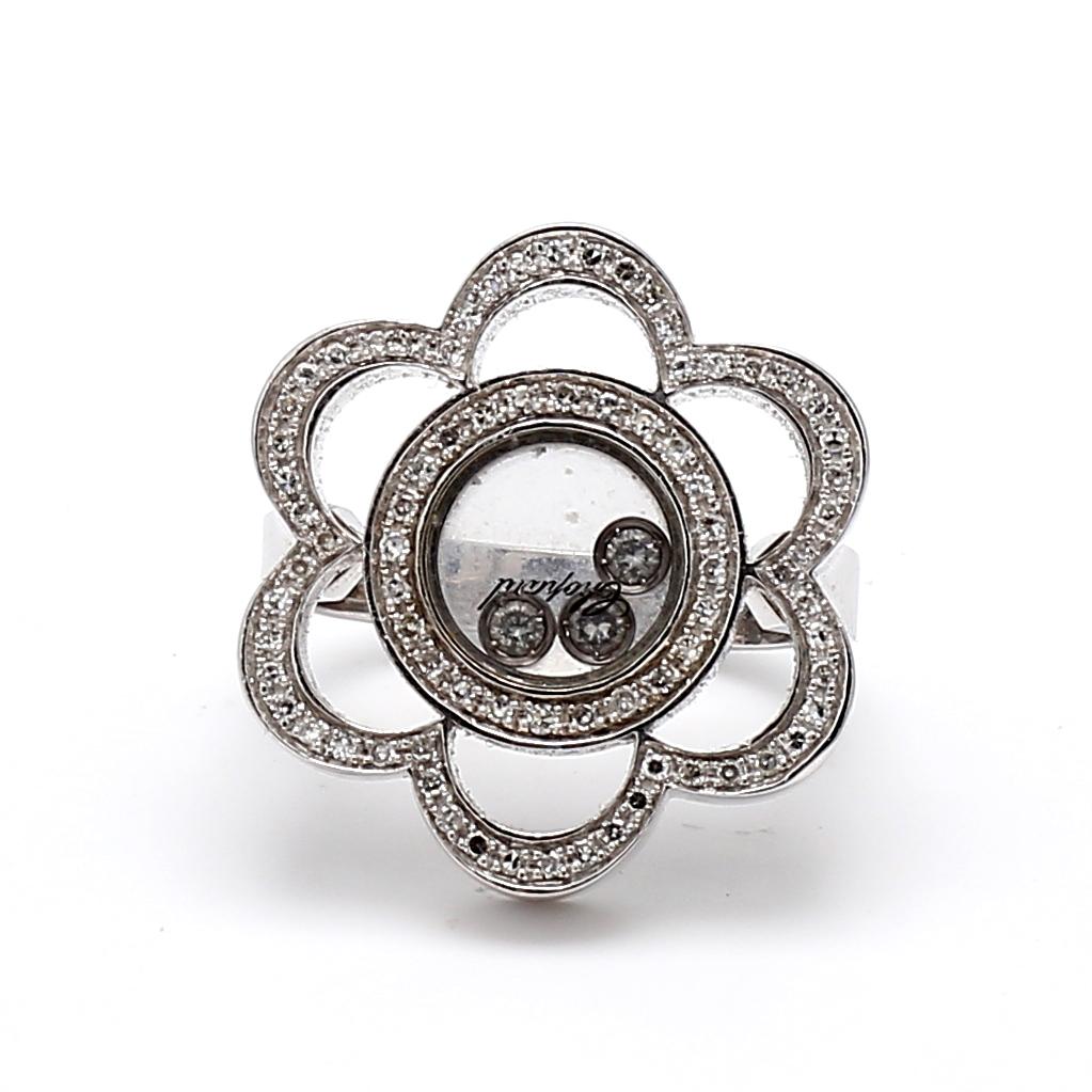 Chopard 0.35 Carat Round Brilliant G VS2 Diamond Platinum Cluster Ring