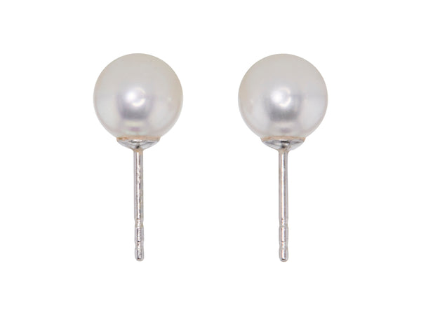 Mikimoto White South Sea 18 Karat White Gold Pearl Earrings