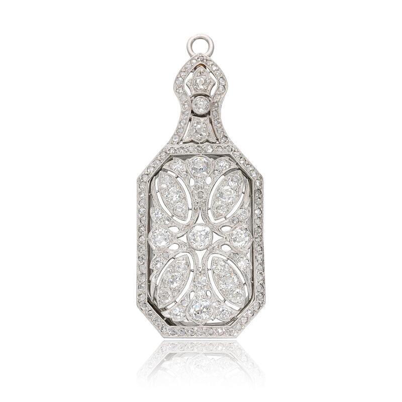 Tiffany & Co 1.60 Carat Round Brilliant G VS1 Diamond Platinum Pendant Eye Glasses