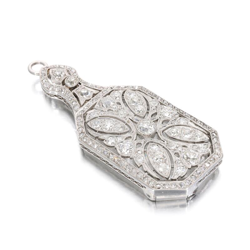 Tiffany & Co 1.60 Carat Round Brilliant G VS1 Diamond Platinum Pendant Eye Glasses