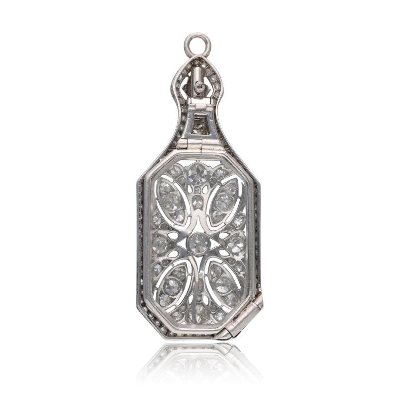 Tiffany & Co 1.60 Carat Round Brilliant G VS1 Diamond Platinum Pendant Eye Glasses