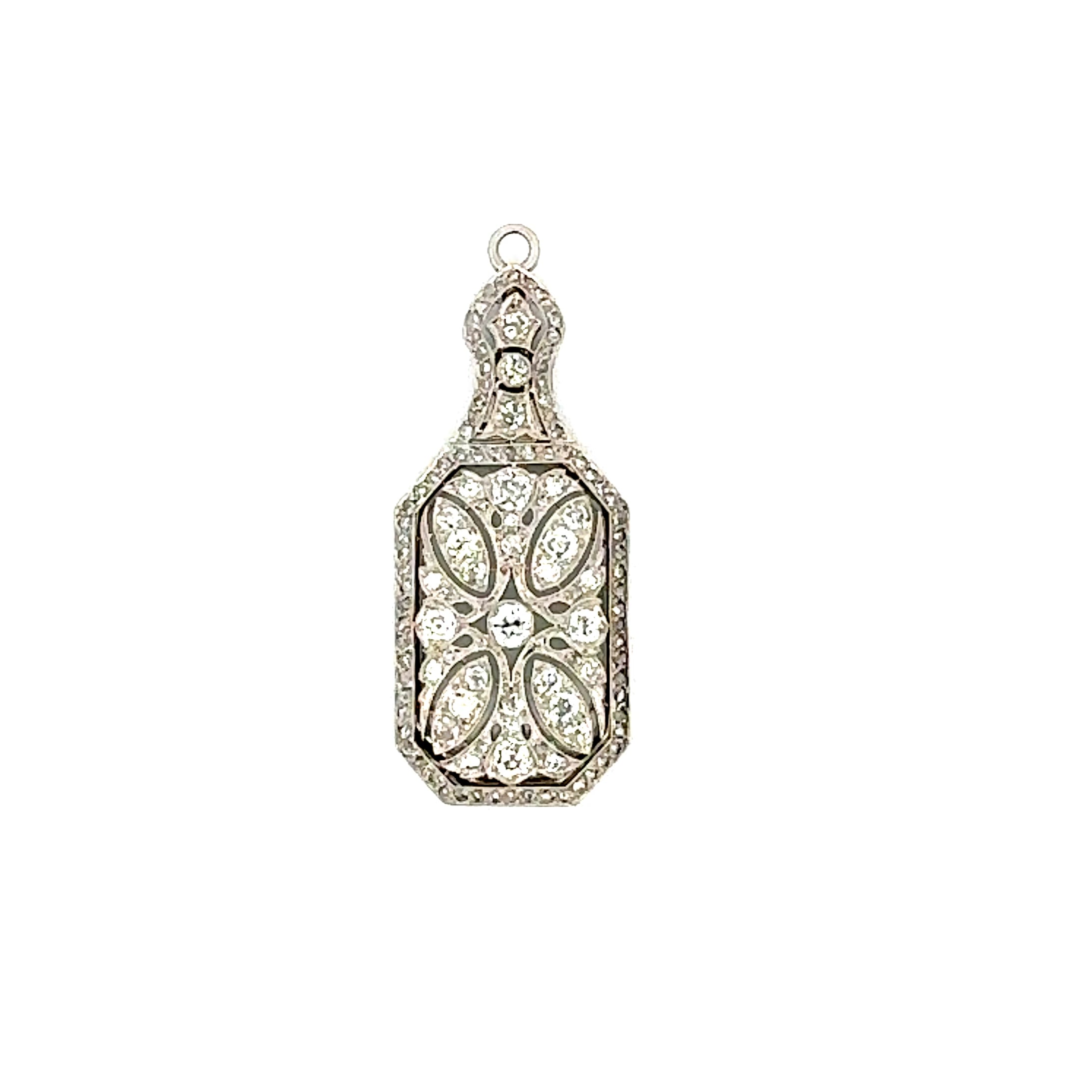 Tiffany & Co 1.60 Carat Round Brilliant G VS1 Diamond Platinum Pendant Eye Glasses