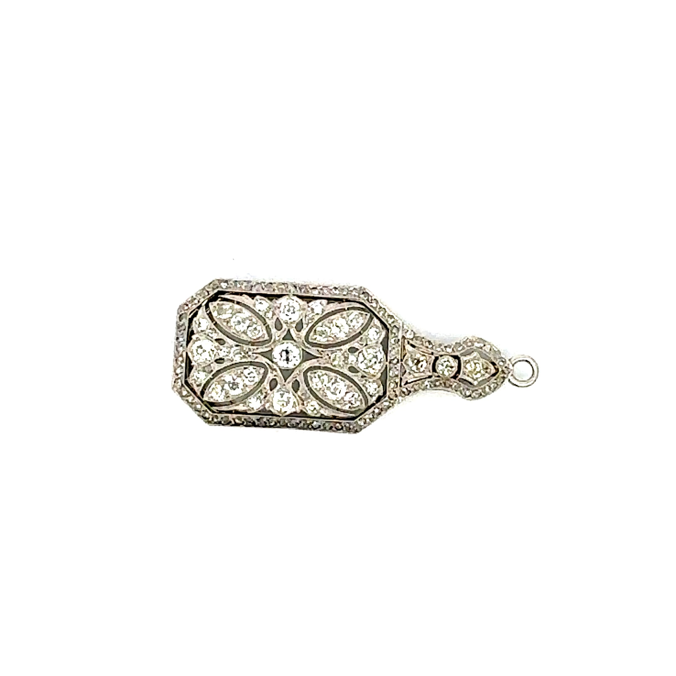 Tiffany & Co 1.60 Carat Round Brilliant G VS1 Diamond Platinum Pendant Eye Glasses