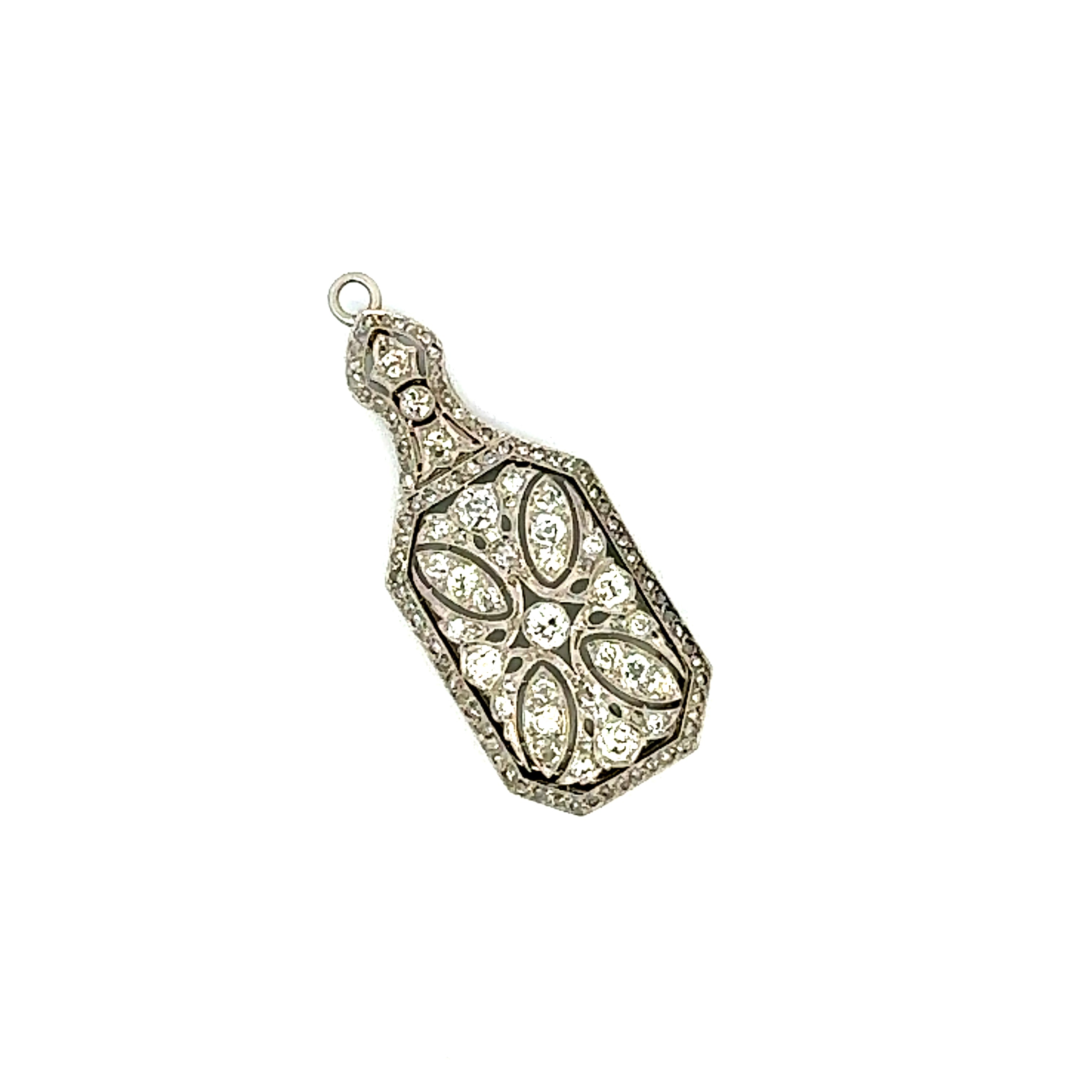 Tiffany & Co 1.60 Carat Round Brilliant G VS1 Diamond Platinum Pendant Eye Glasses