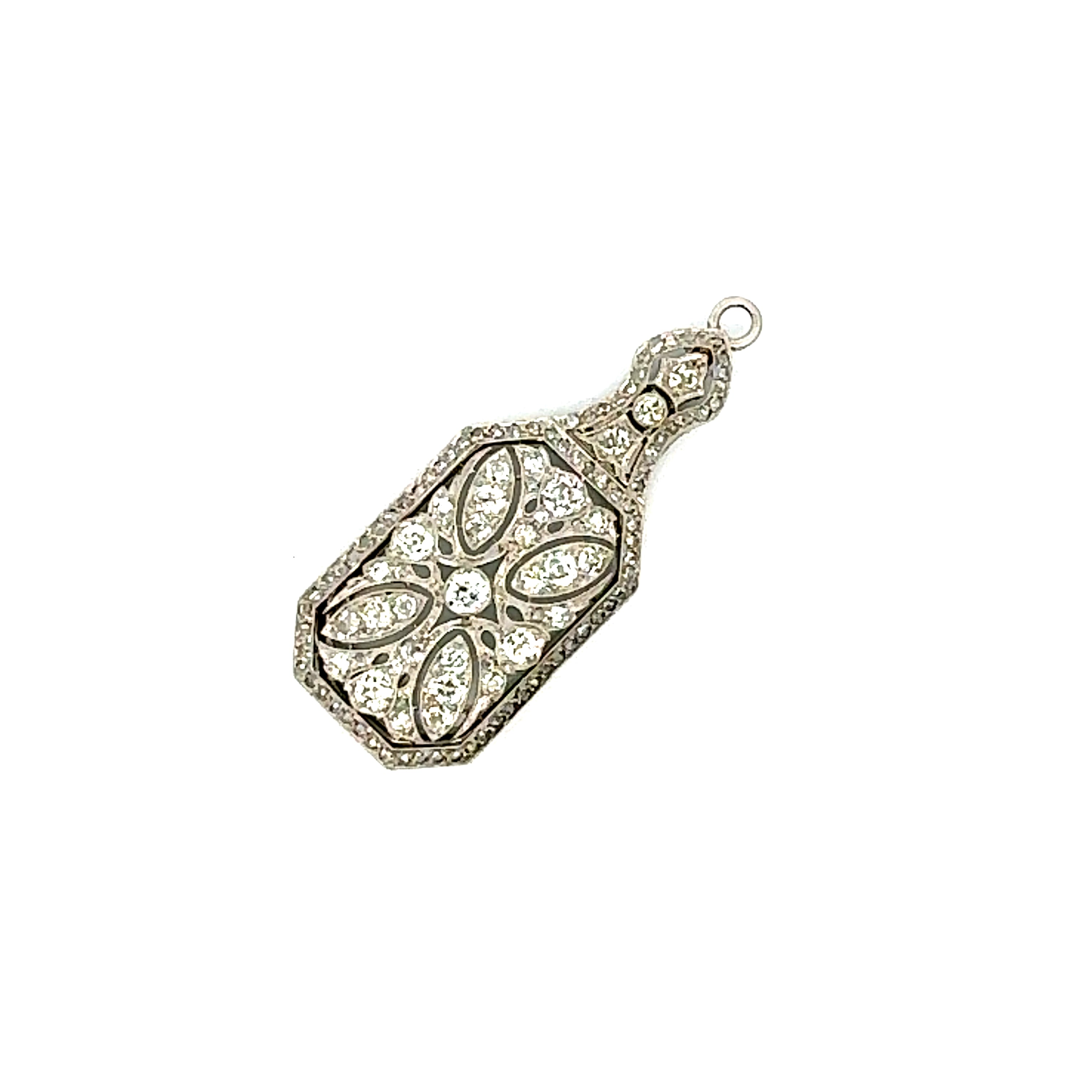 Tiffany & Co 1.60 Carat Round Brilliant G VS1 Diamond Platinum Pendant Eye Glasses