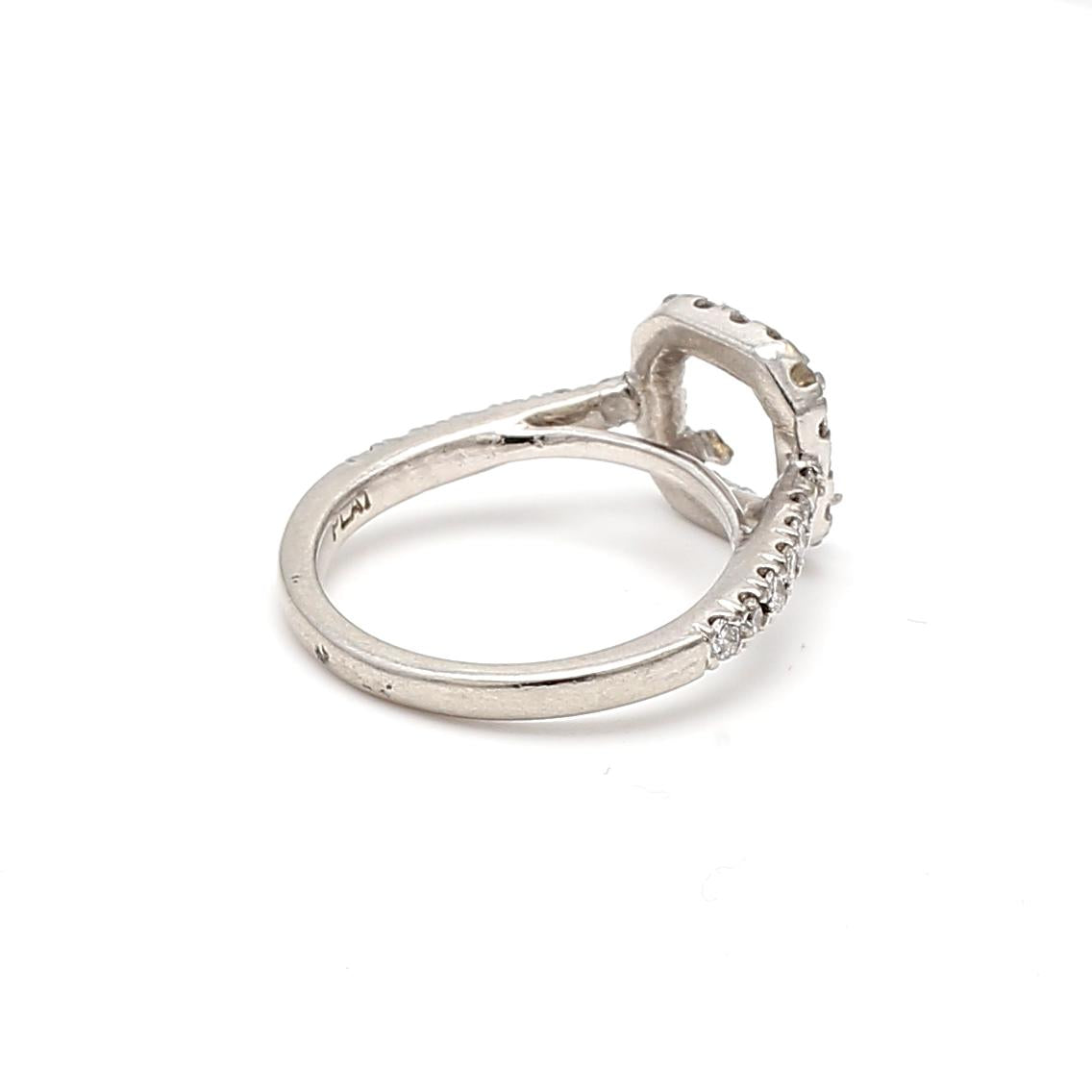0.60ct Round Brilliant Diamond Semi-Mount Ring in Platinum Hold 2.50 CT Stone