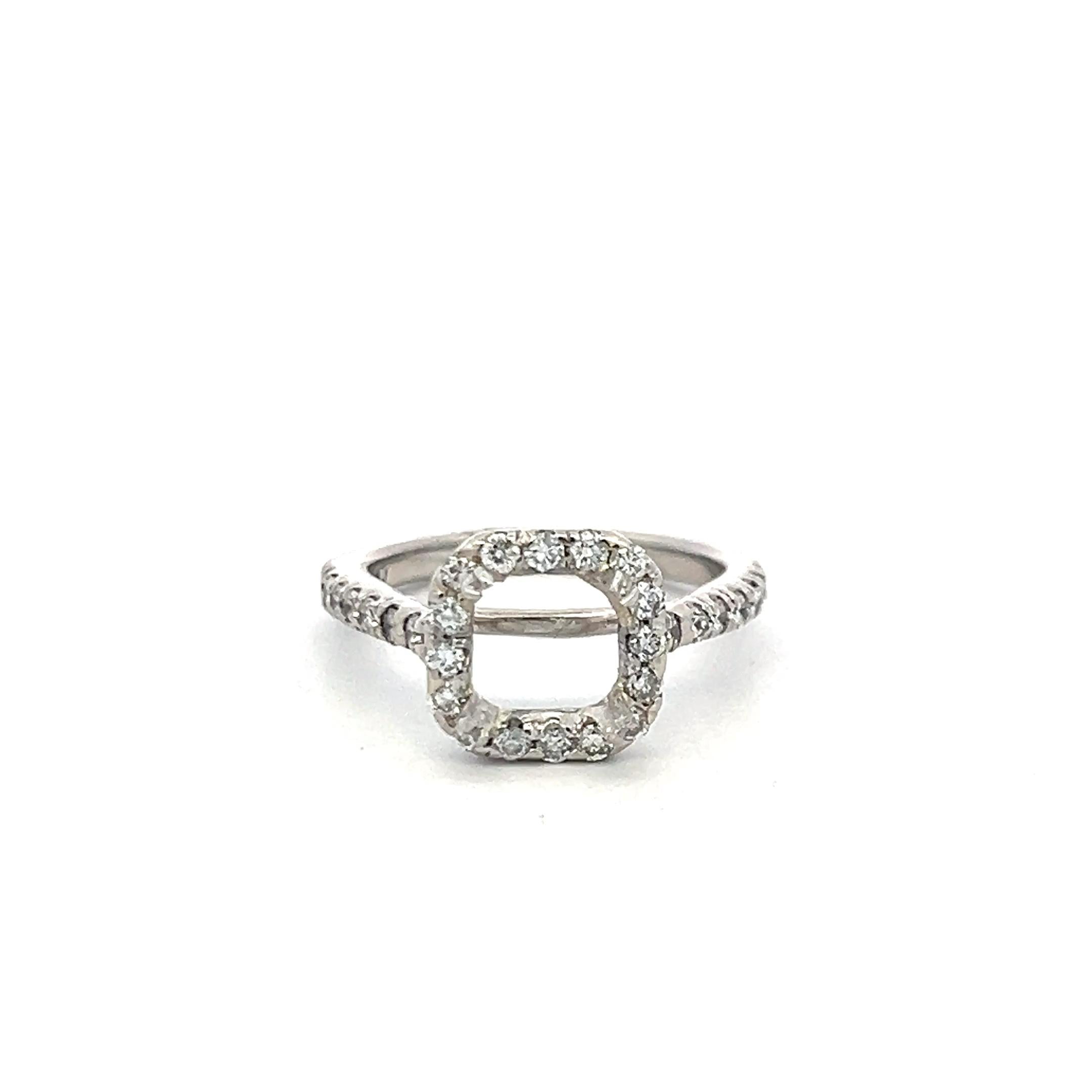 0.60ct Round Brilliant Diamond Semi-Mount Ring in Platinum Hold 2.50 CT Stone