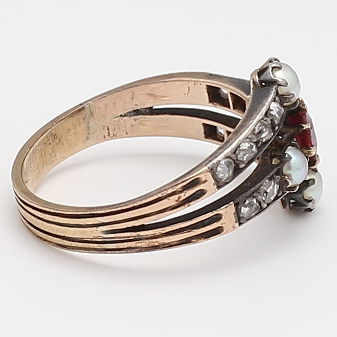 0.60 Carat Round Ruby 14 Karat Yellow Gold Gems Stone Ring