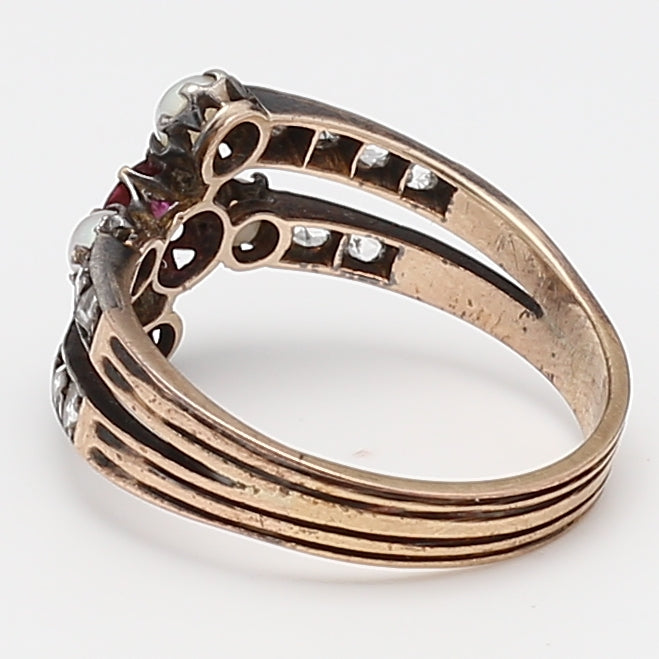 0.60 Carat Round Ruby 14 Karat Yellow Gold Gems Stone Ring