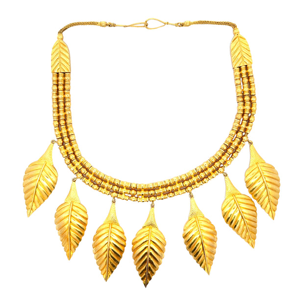 Lalaoonis Vintage 156.30 Grams 24 Karat Yellow Gold Choker Necklace