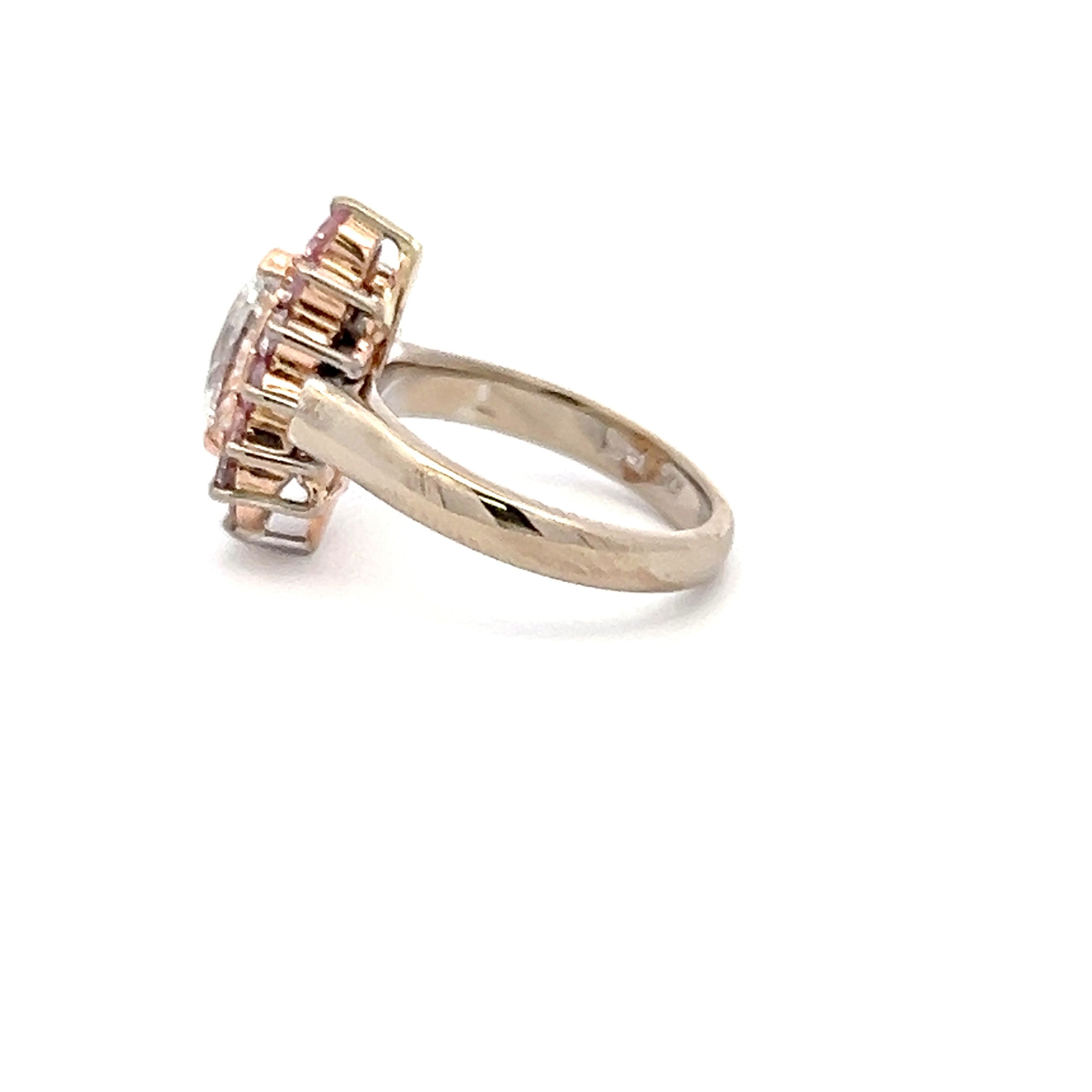 1.29 Carat Marquis Shape Diamond 18 Karat White Gold Engagement Ring