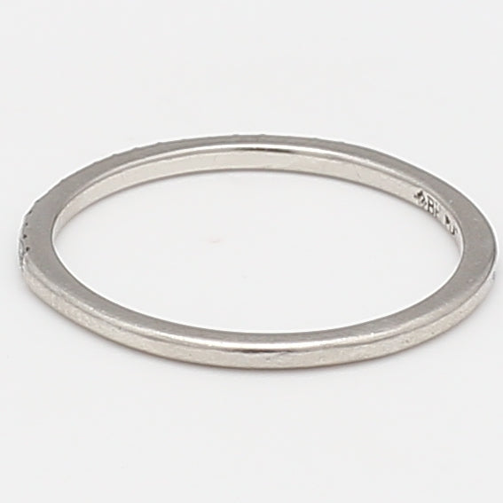0.06 Carat Round Brilliant G SI1 Diamond Platinum Band Ring