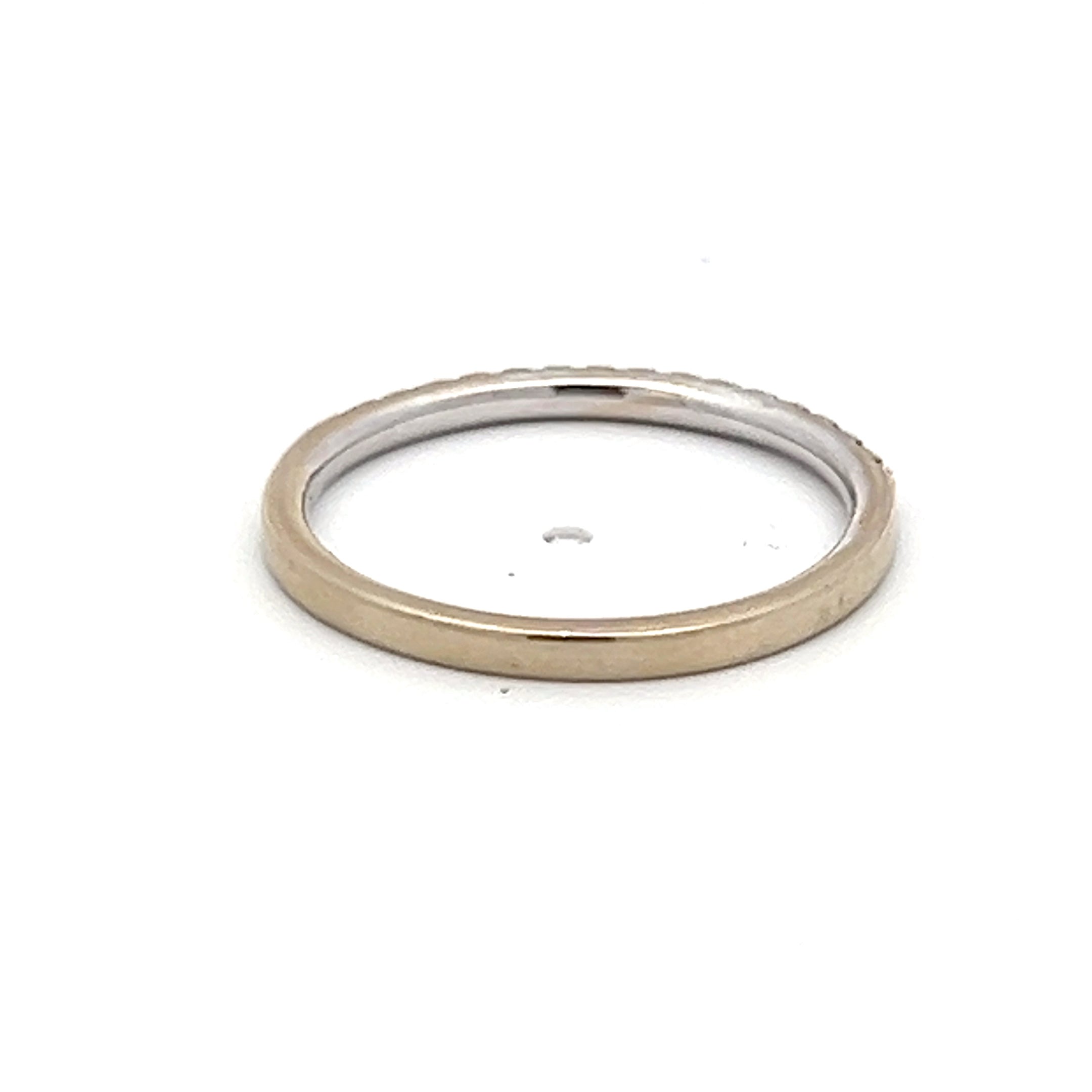 Carat Round Brilliant I VS2 Diamond 14 Karat White Gold Wedding Band Ring