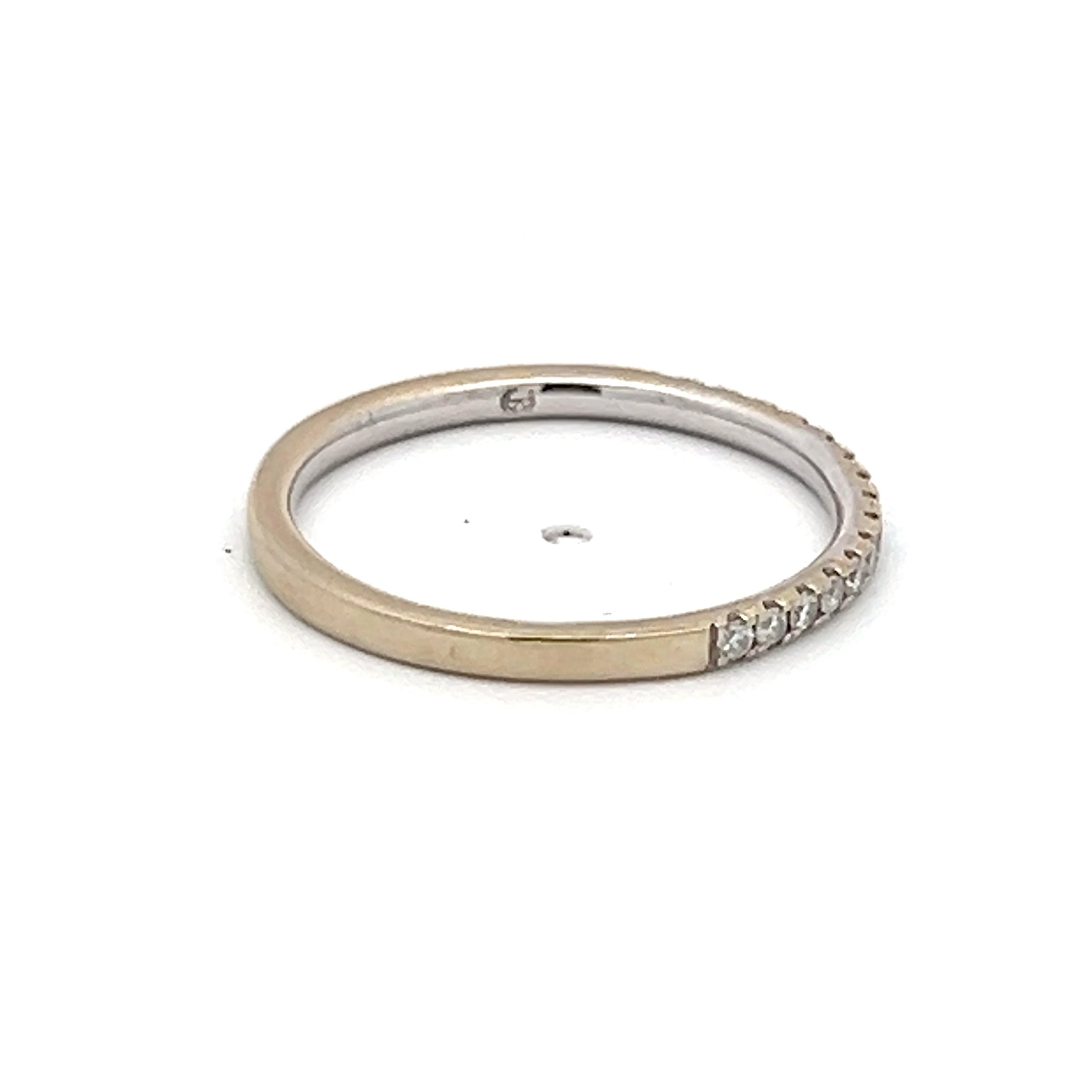 Carat Round Brilliant I VS2 Diamond 14 Karat White Gold Wedding Band Ring