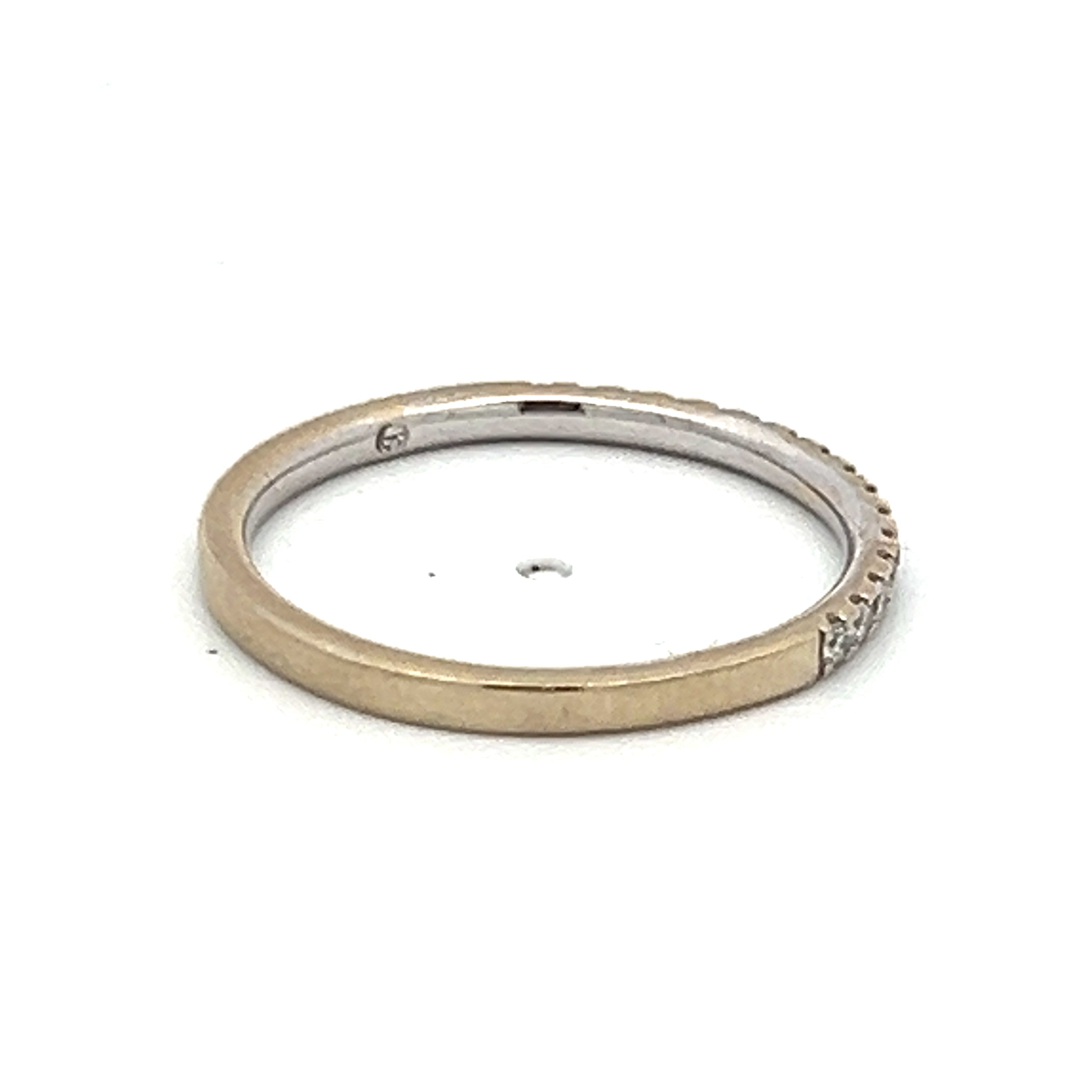 Carat Round Brilliant I VS2 Diamond 14 Karat White Gold Wedding Band Ring