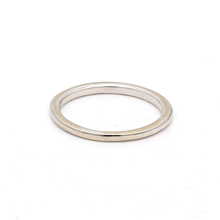 Carat Round Brilliant I I1 Diamond 14 Karat White Gold Wedding Band Ring Media 1 of 8