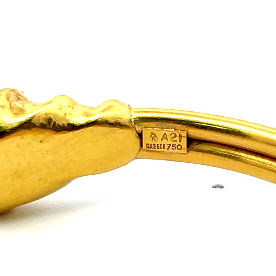 Lalaoonis Vintage 24.70 Grams 18 Karat Yellow Gold Cuff Bracelet