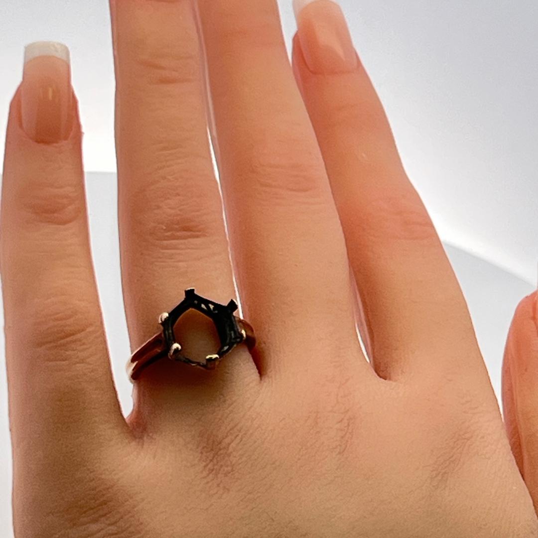 Vintage 3.50 Grams Size 6.5 14 Karat Yellow Gold Semi Mount Ring