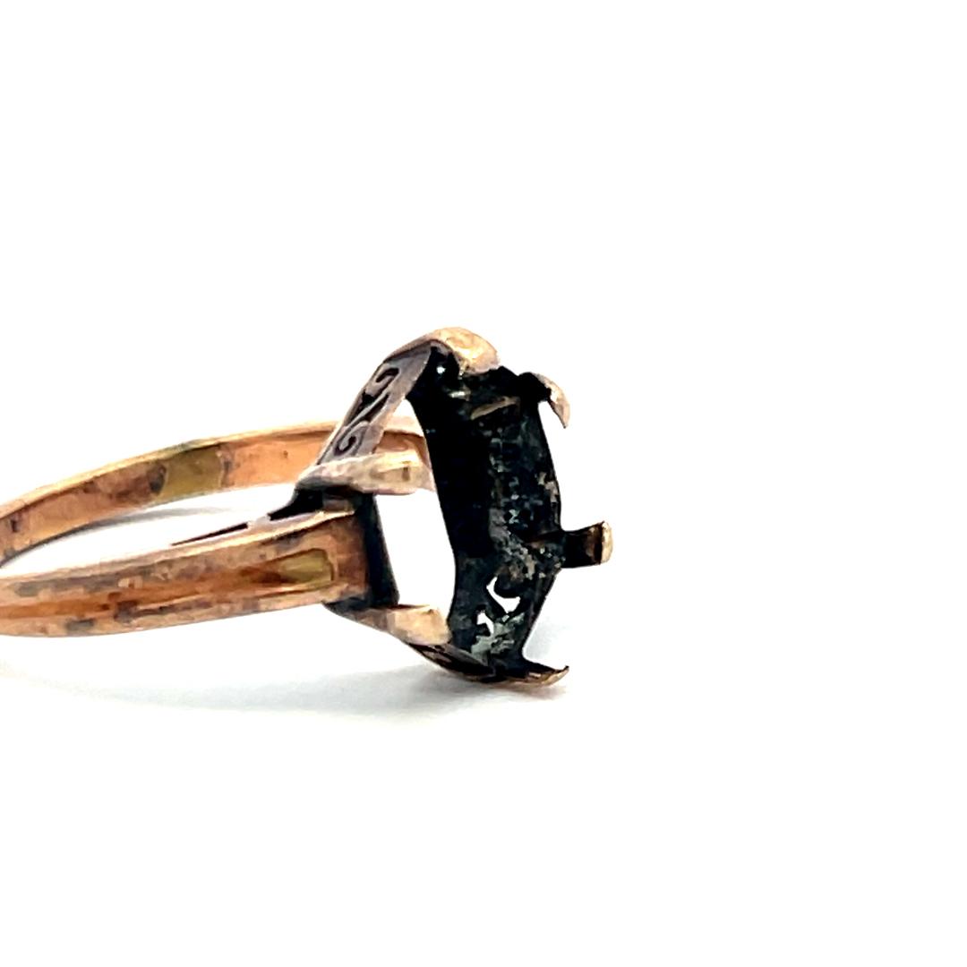 Vintage 3.50 Grams Size 6.5 14 Karat Yellow Gold Semi Mount Ring