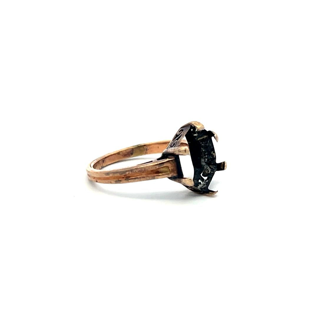 Vintage 3.50 Grams Size 6.5 14 Karat Yellow Gold Semi Mount Ring