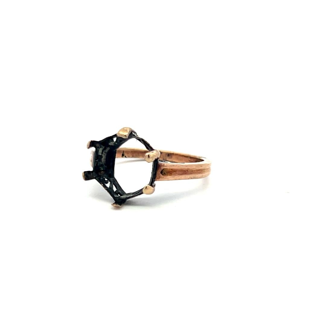 Vintage 3.50 Grams Size 6.5 14 Karat Yellow Gold Semi Mount Ring