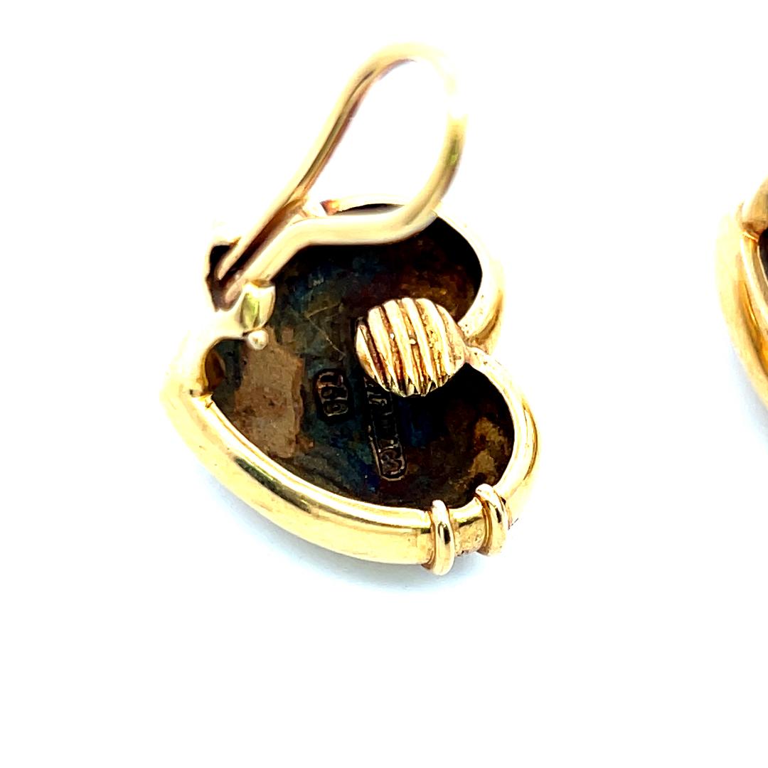 Tiffany & Co Cupid Arrow Heart 18 Karat Yellow Gold Clip On Earrings