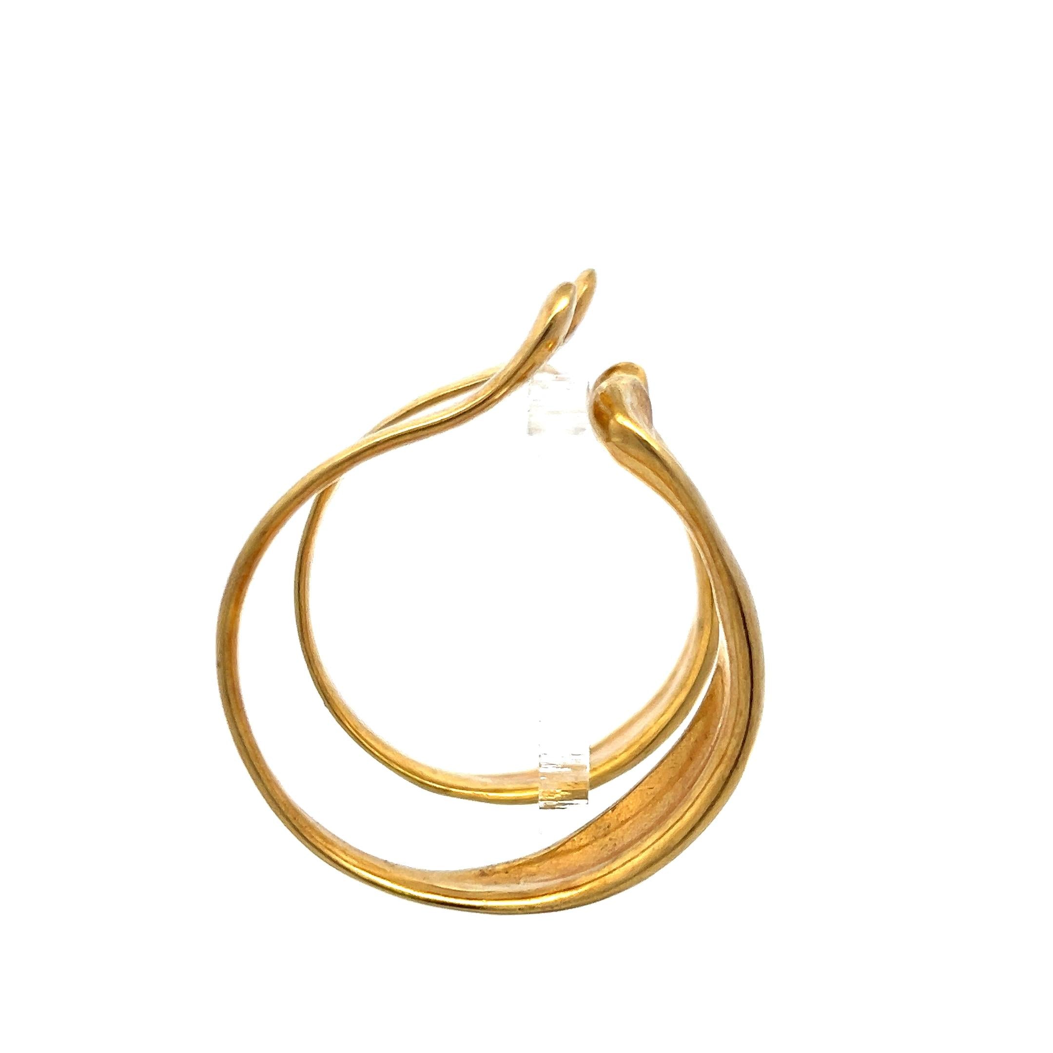 Tiffany & Co Elsa Peretti Vintage 18 Karat Yellow Gold Ear Cuff Earrings