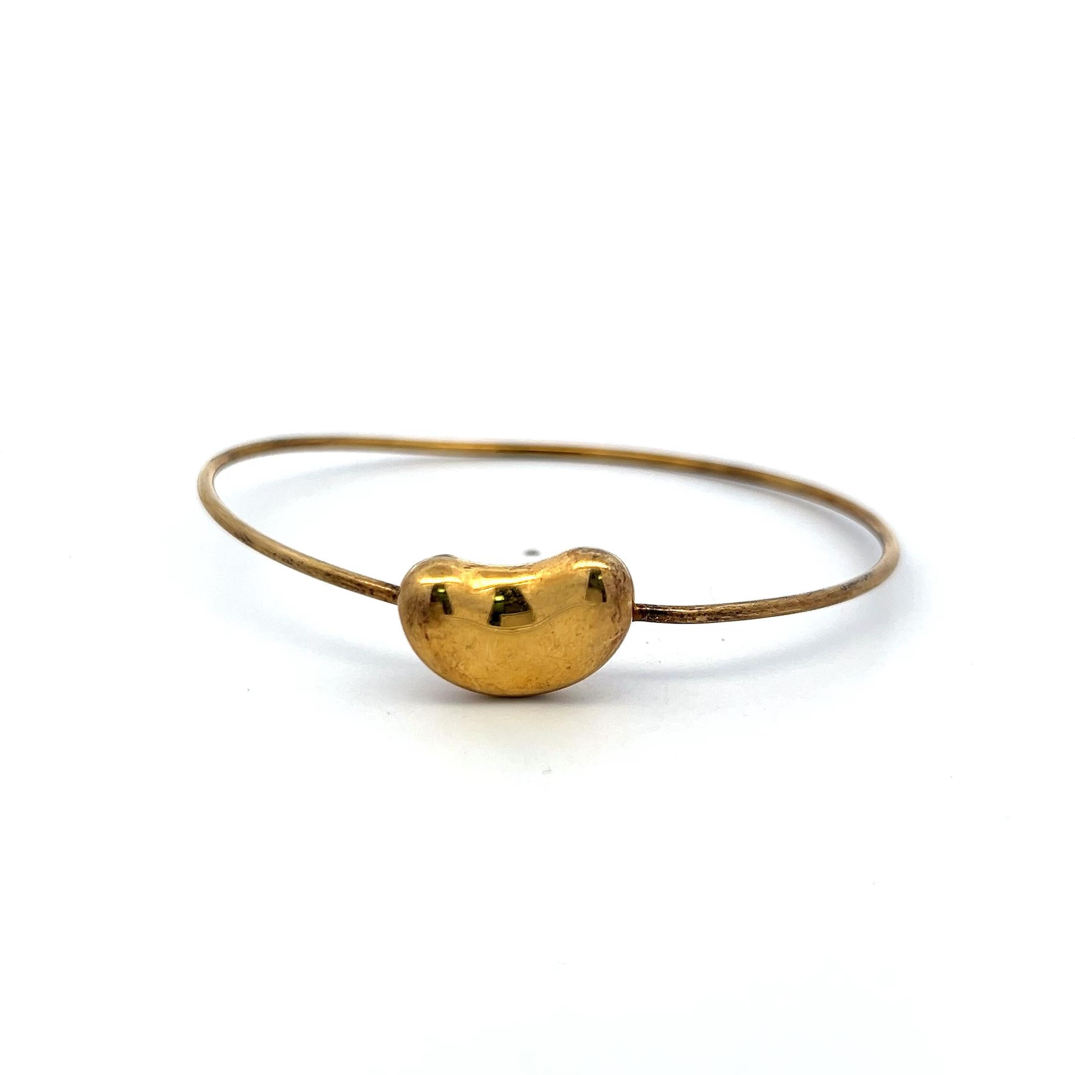 Tiffany & Co Elsa Peretti Vintage 10.9 Gram 18 Karat Yellow Gold Bangle Bracelet