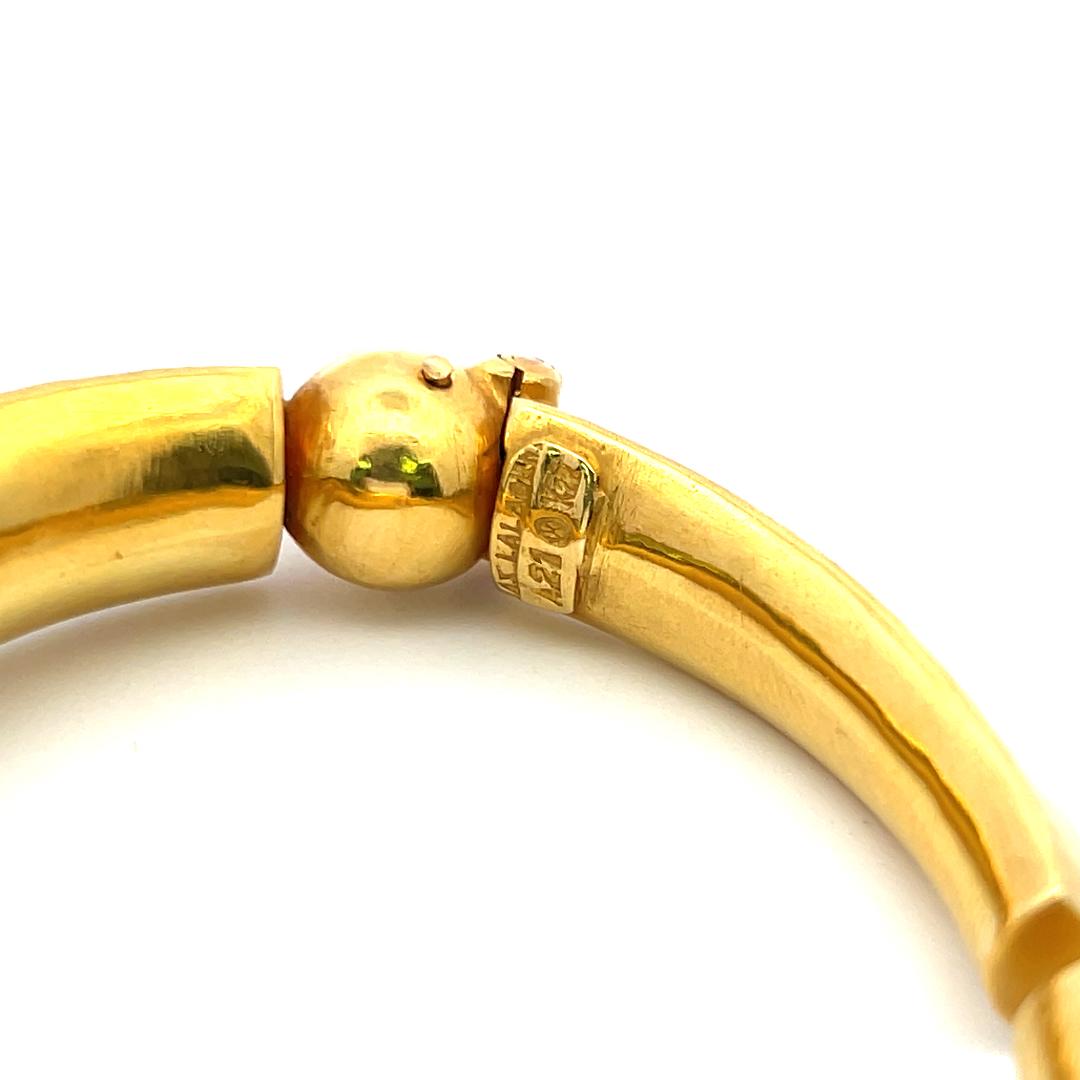 Lalaoonis Vintage 40 Grams 18 Karat Yellow Gold Bangle Bracelet