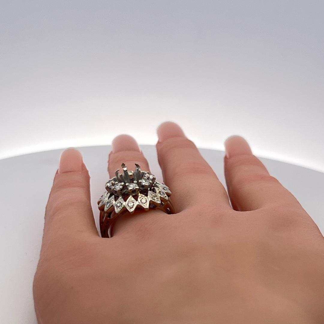 1.10 Carat Round Brilliant H SI Diamond 14 Karat White Gold Semi Mount Ring