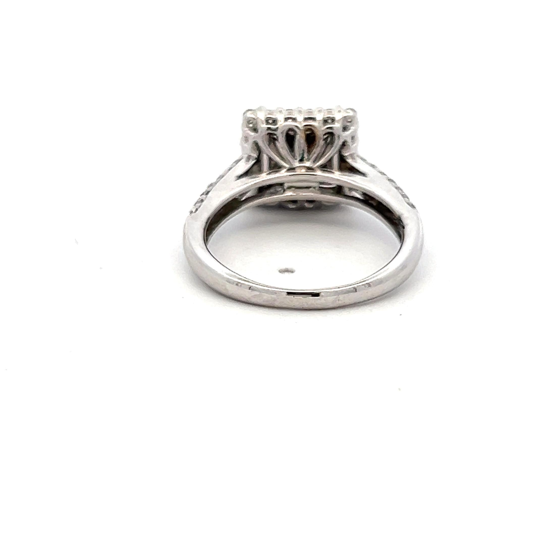 1.35 Carat Round Brilliant I VS1 Diamond 14 Karat White Gold Engagement Ring