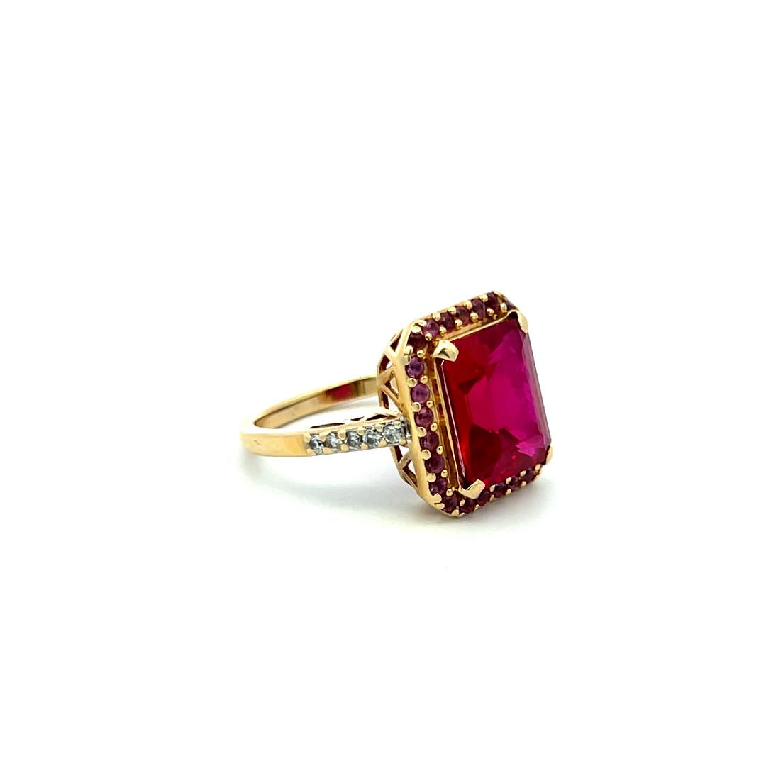 0.10 Carat Round Brilliant J SI Diamond 14 Karat Yellow Gold Semi Mount Ring