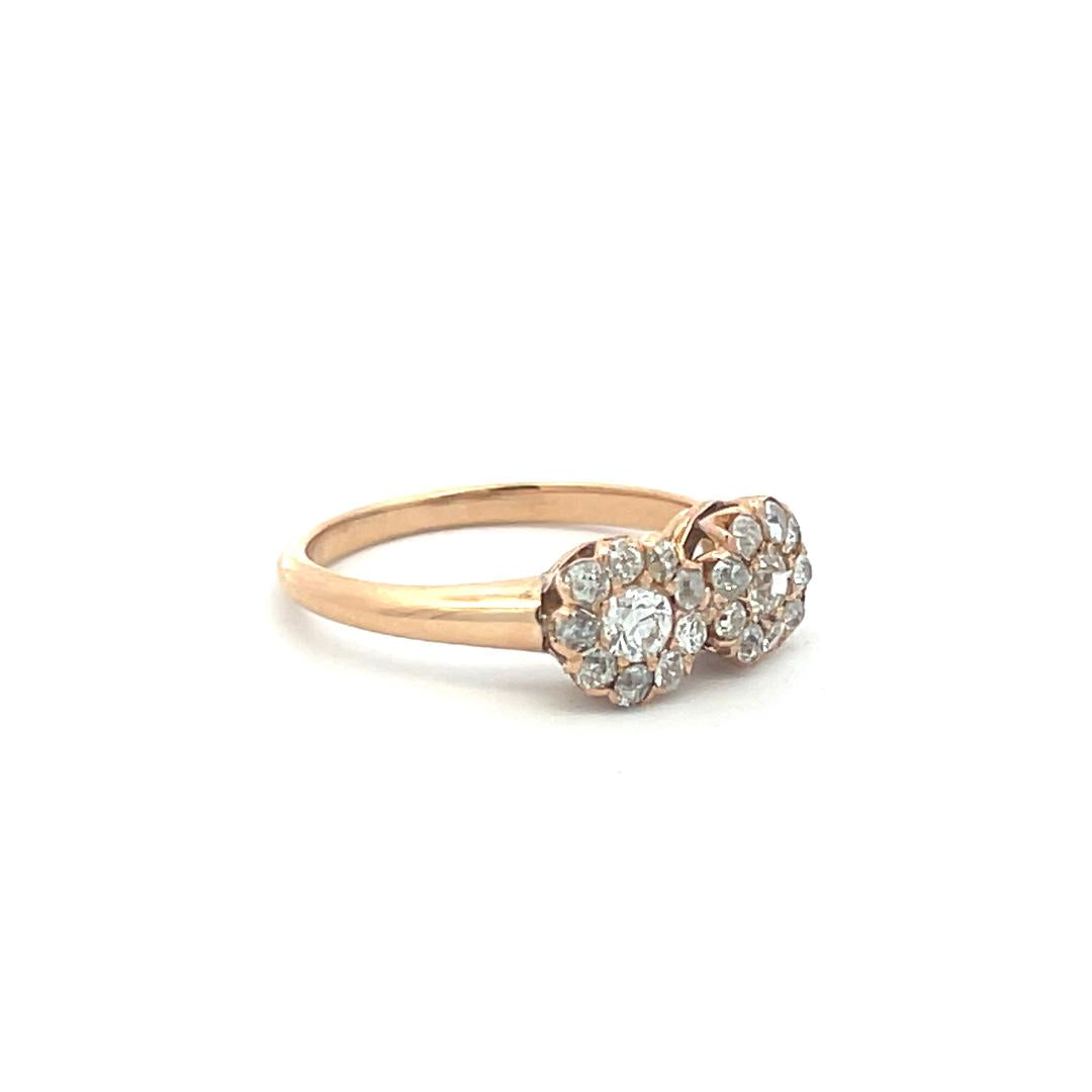 1.28 Carat Old European Cut I SI Diamond 14 Karat Rose Gold Engagement Ring