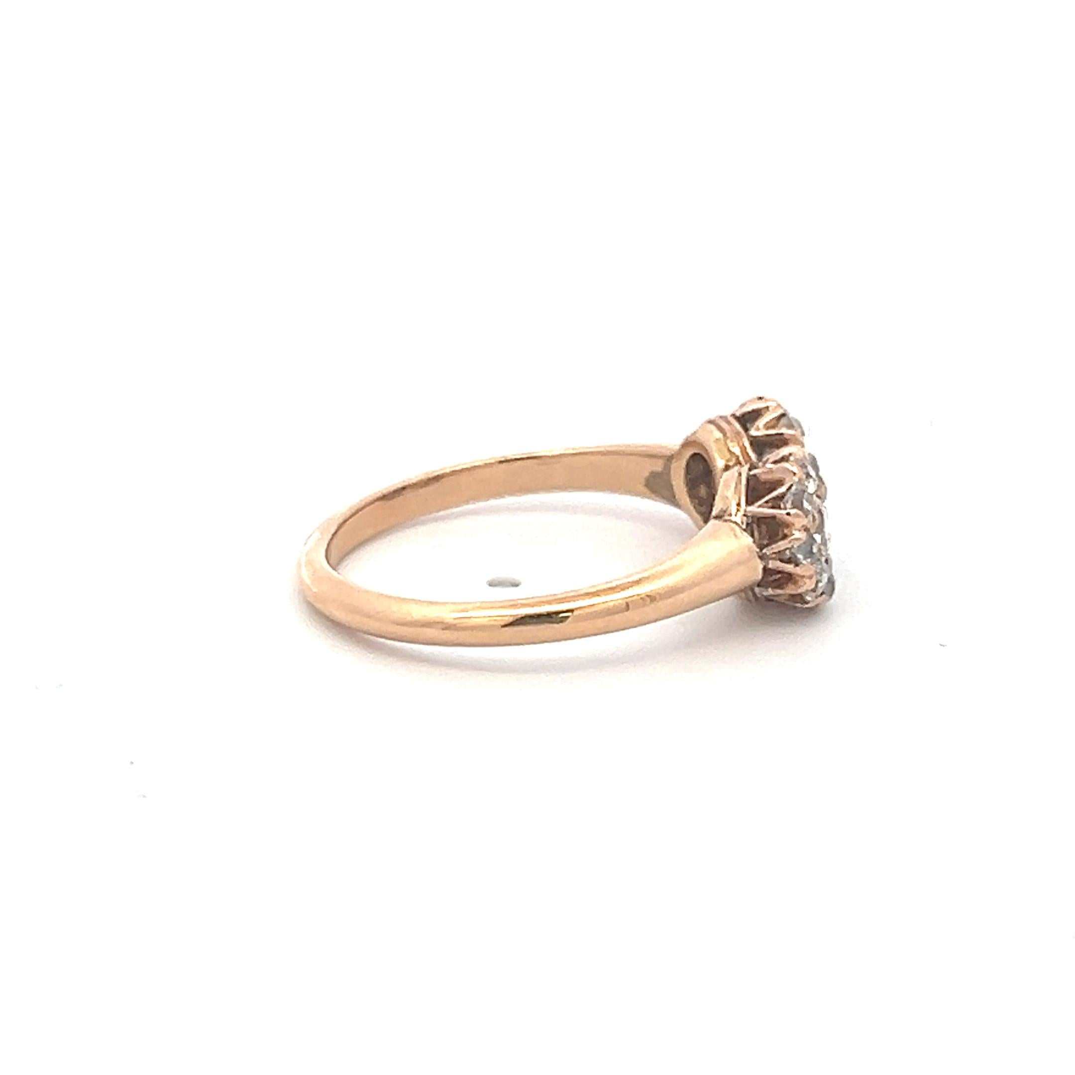 1.28 Carat Old European Cut I SI Diamond 14 Karat Rose Gold Engagement Ring