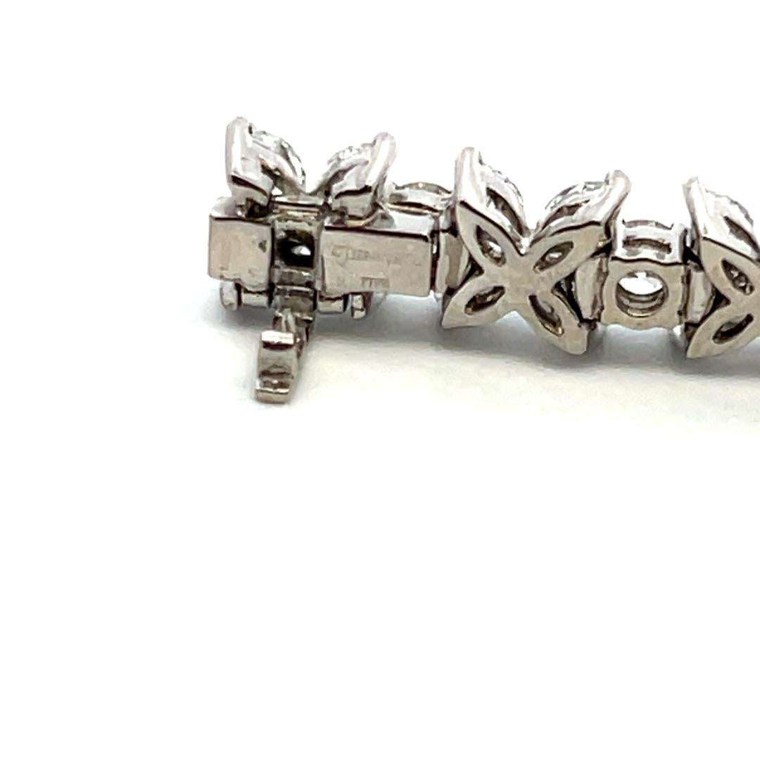Tiffany & Co 5.99 Carat Marquis and Round Brilliant Diamond Platinum Bracelet
