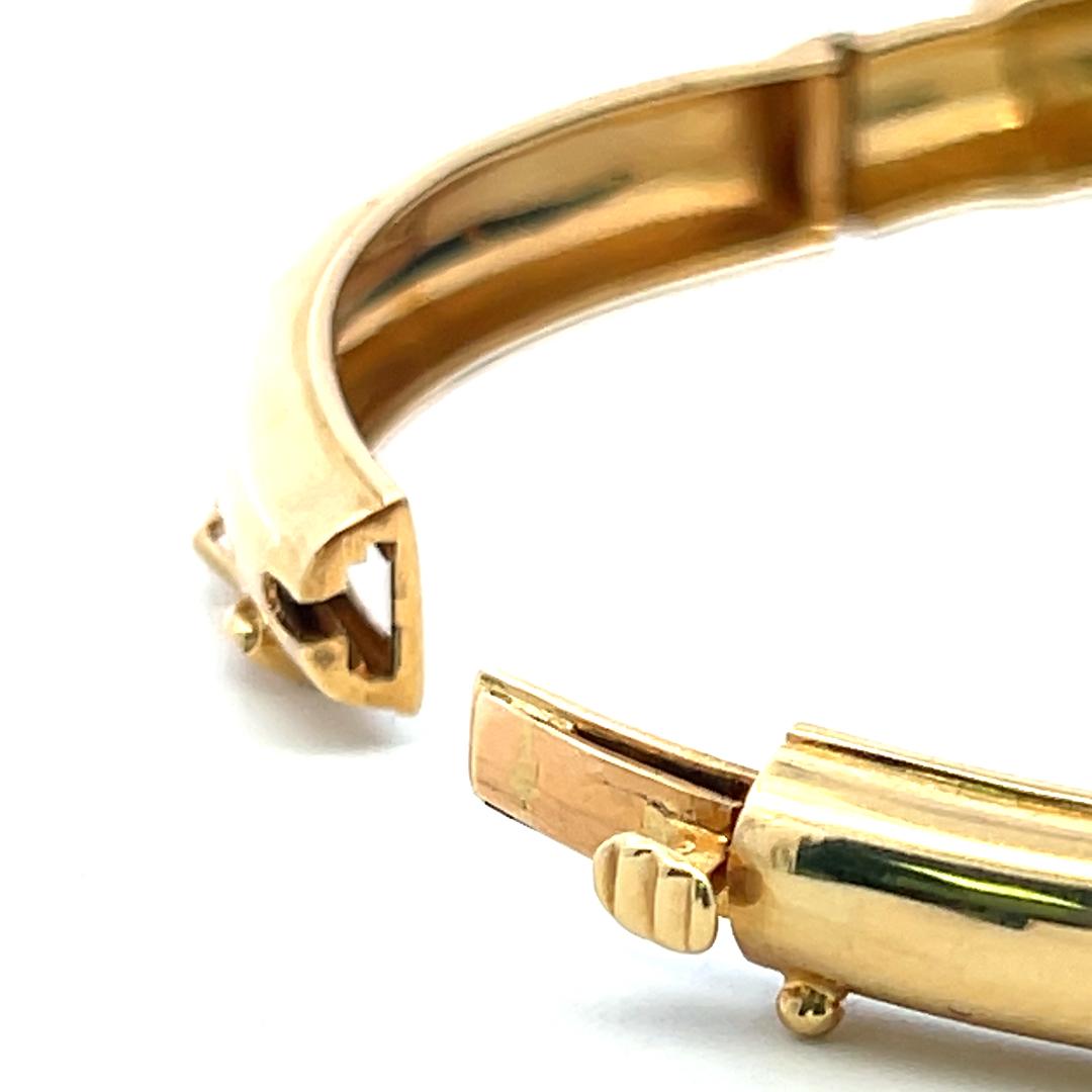 Lalaoonis 22.2-15.60MM Lapis Lazuli 18 Karat Yellow Gold Bangle Bracelet