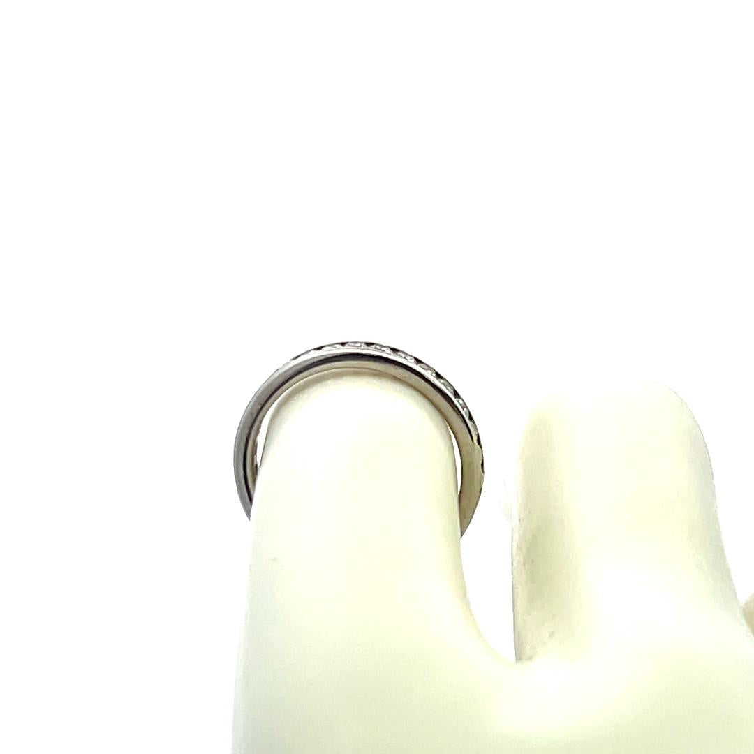 1.00 Carat Round Brilliant G SI Diamond 14 Karat White Gold Eternity Band Ring