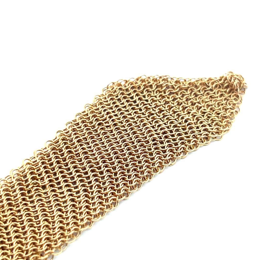Tiffany & Co Vintage 54.36 Grams Mesh 18 Karat Yellow Gold Necklace