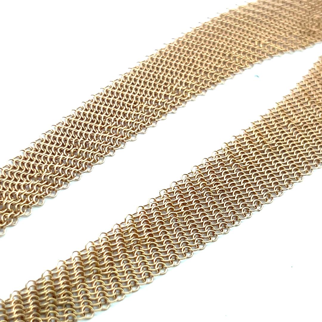 Tiffany & Co Vintage 54.36 Grams Mesh 18 Karat Yellow Gold Necklace