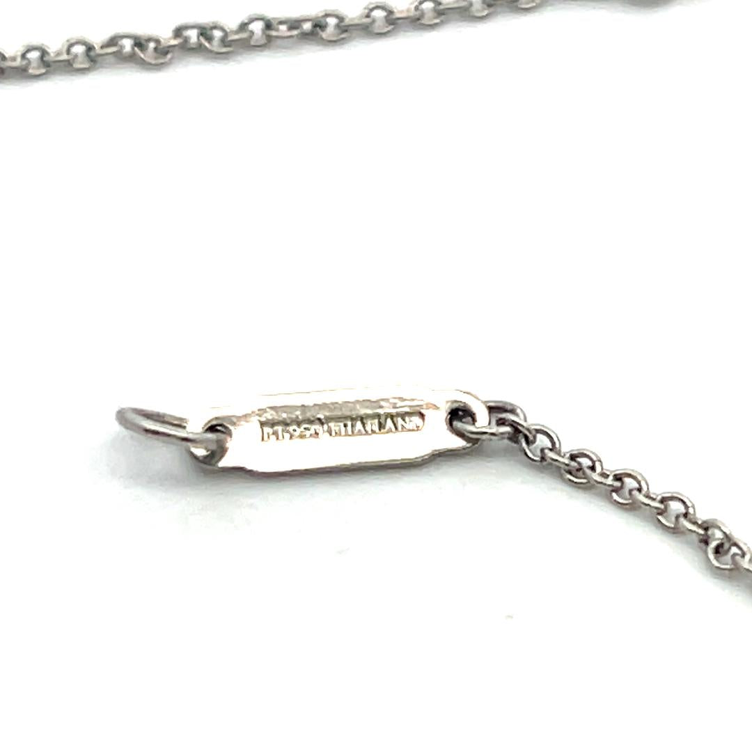 Tiffany & Co 0.50 Carat Aquamarine 0.11 Carat Diamond Platinum Pendant Necklace