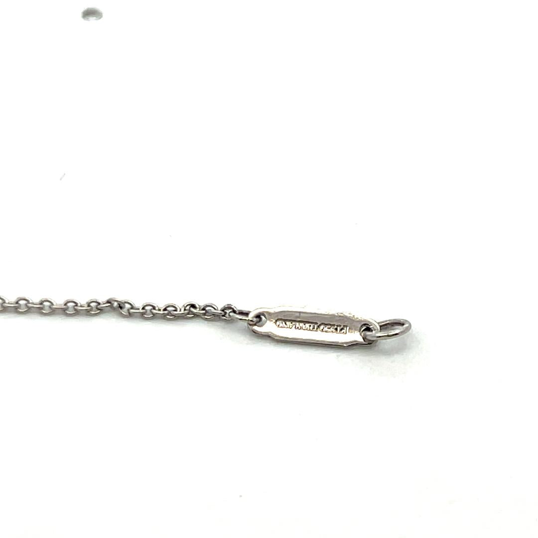 Tiffany & Co 0.50 Carat Aquamarine 0.11 Carat Diamond Platinum Pendant Necklace