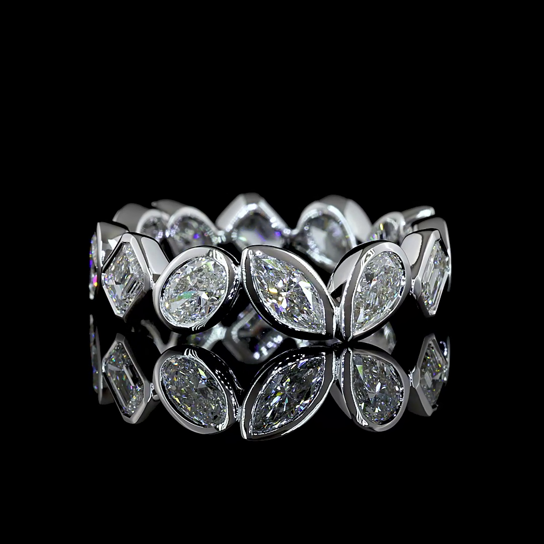 Lab-Grown 2.62 Carat MIX - Diamond 14K White Gold Eternity Band Eternity Band