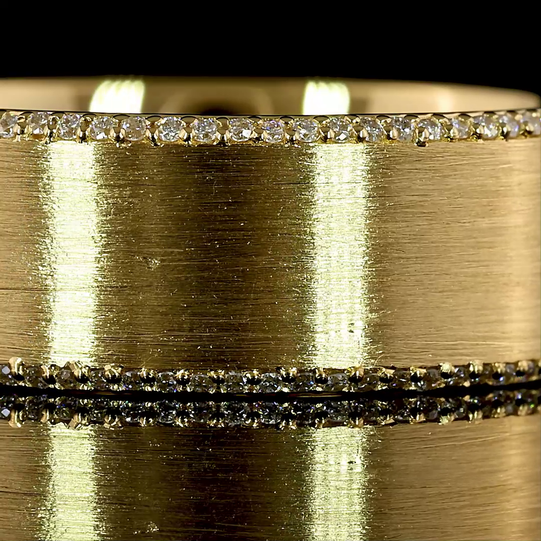 Lab-Grown 0.29 Carat Round F-VS2 Diamond 18K Yellow Gold Eternity Band Eternity