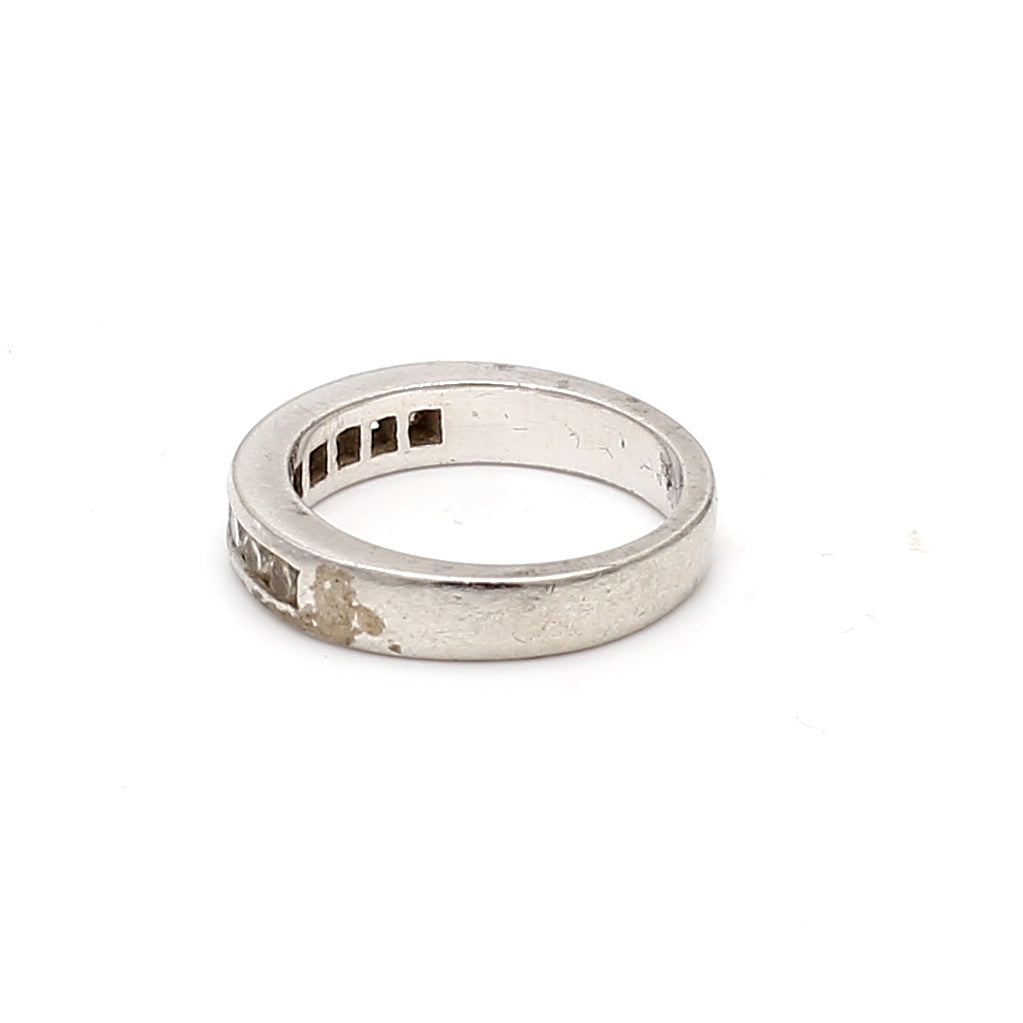 0.27 Carat Round Brilliant H SI1 Diamond Platinum Band Ring