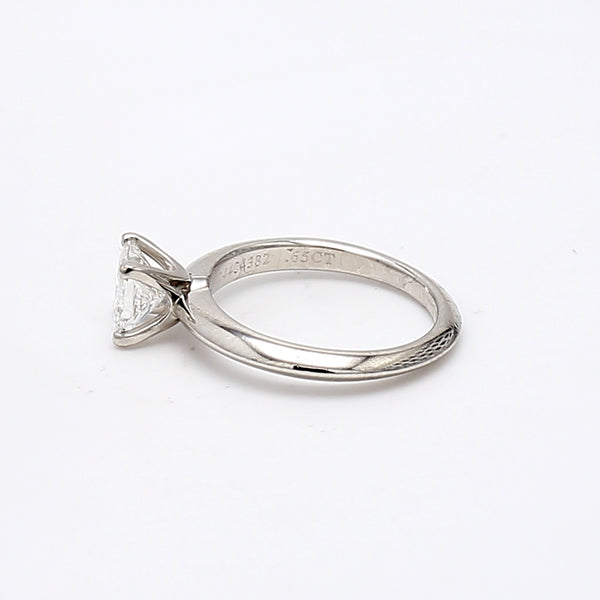 Tiffany and Co 0.64 Carat Princess Cut F-VVS1 Diamond Platinum Engagement Ring