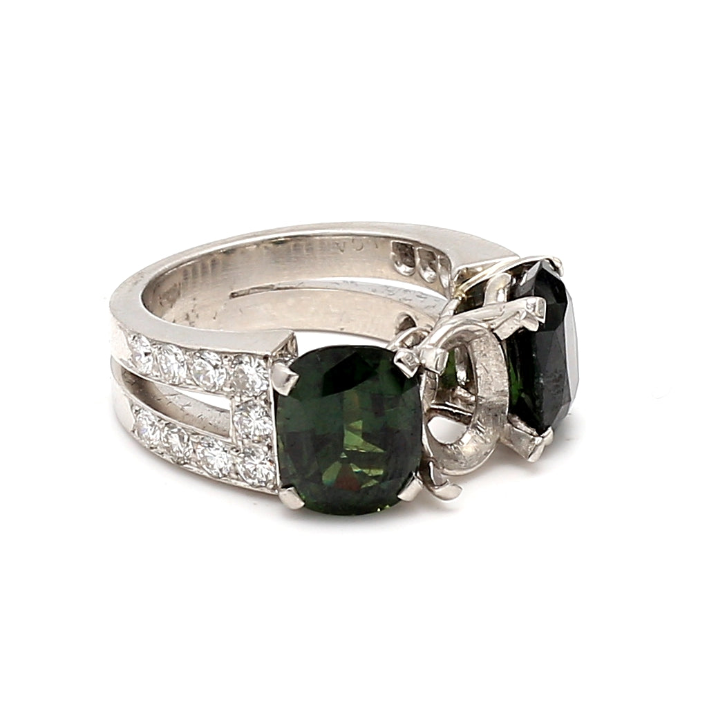 Van Cleef & Arpels 6.00 Carat Cushion Modified Brilliant Cut Diamond Platinum Semi Mount Ring