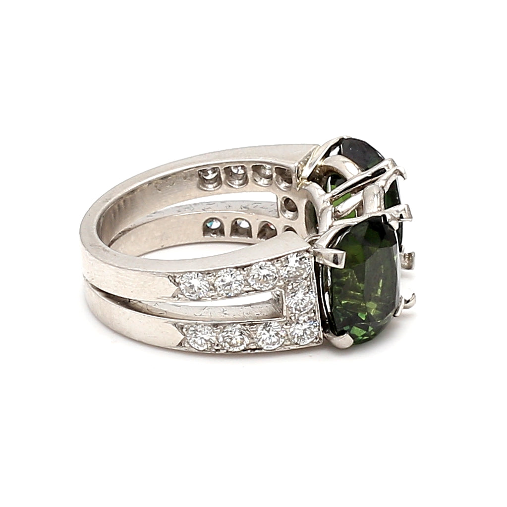Van Cleef & Arpels 6.00 Carat Cushion Modified Brilliant Cut Diamond Platinum Semi Mount Ring